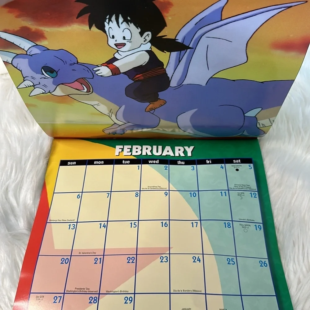 Dragon Ball Z 2000 18 Month Year Vintage Calendar
